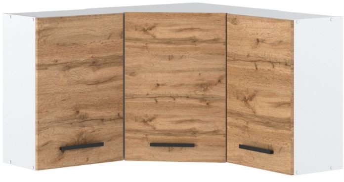 szafka kuchenna górna narożna modułowa z uchwytami 90cm blande biała wotan