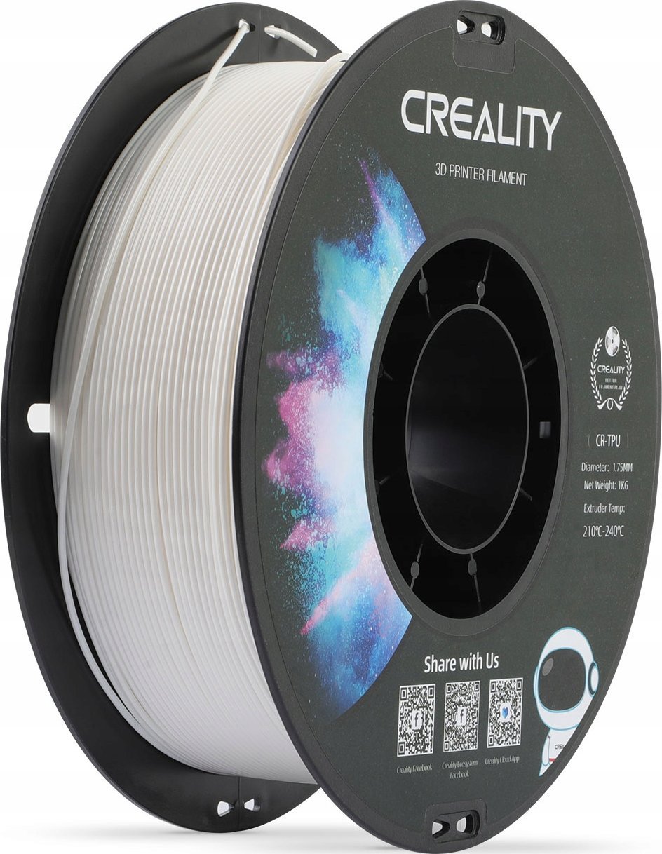 Creality Creality Filament TPU, 1kg, 1,75mm, White (3301040033)