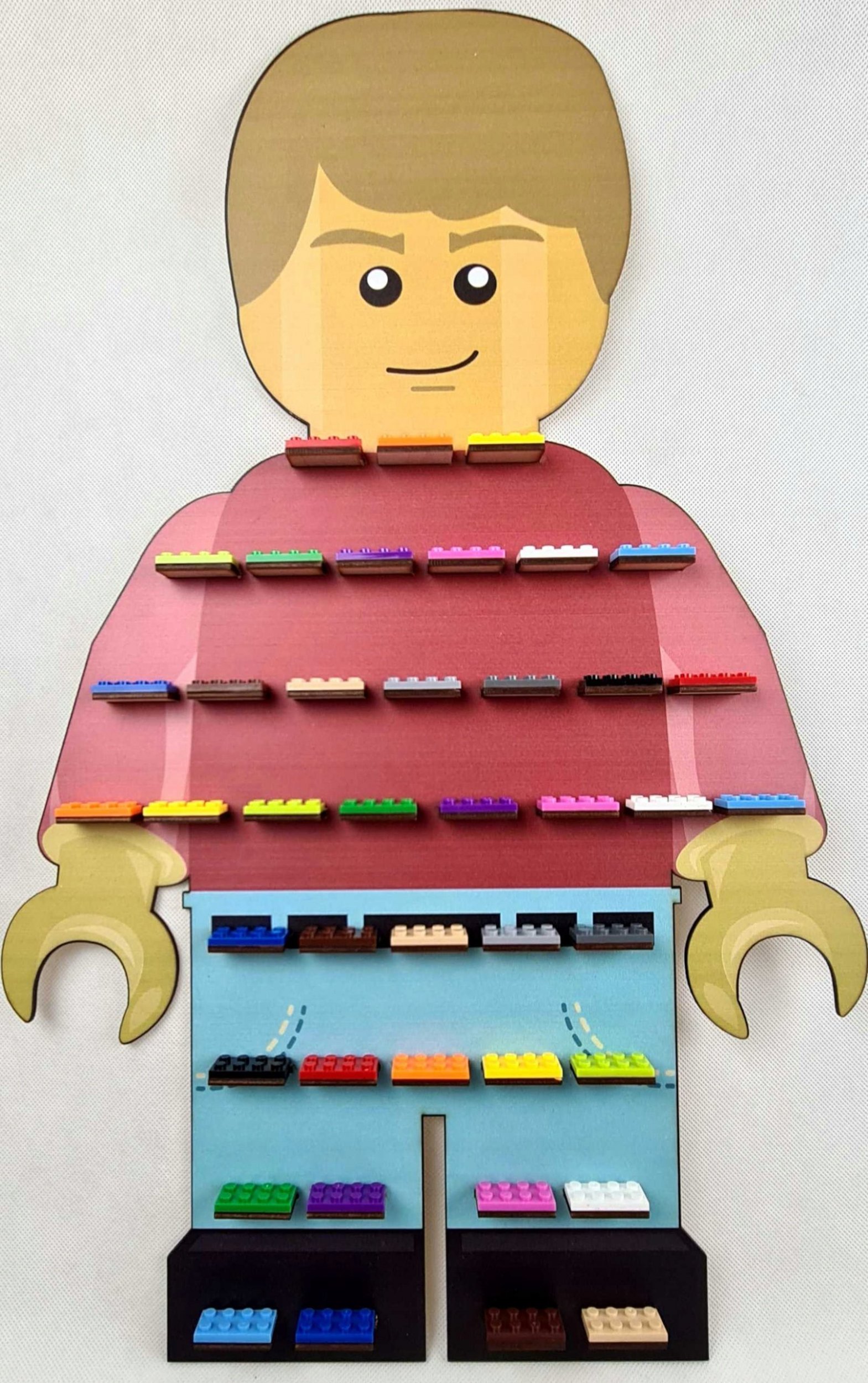 naSciane Półka regał na klocki ludziki figurki kolorowa XL