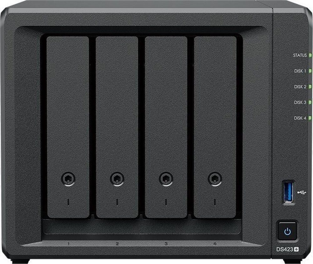 Serwer plików Synology DS425+ 4-bay serwer NAS z dyskami o łącznej pojemności 4TB, Tower