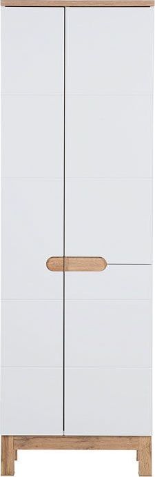 Elior Szafka łazienkowa z miejscem na mopa Marsylia 9X - Biały połysk