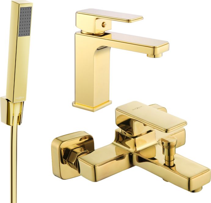 Mexen Mexen Cetus R77 zestaw wannowy, złoty - 744303R77-50