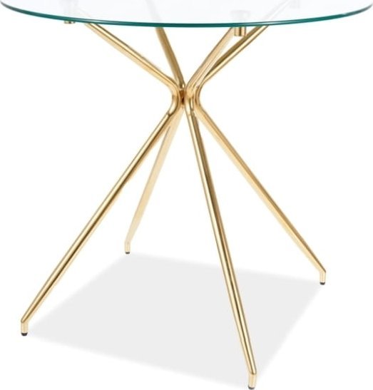 SIGNAL MEBLE Stół do jadalni AZALIA 80x80 okrągły szklany