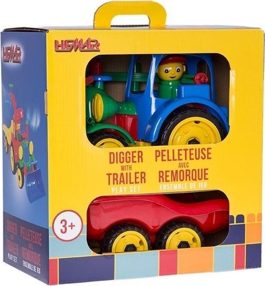 Hemar Koparka z przyczepą w kolorowym pudełku