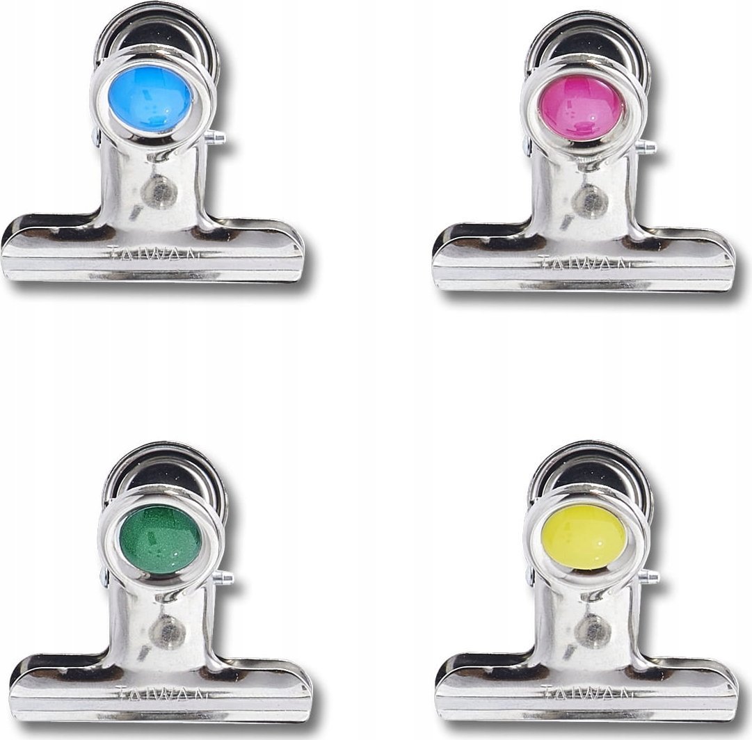 Zeller Metalowe klipsy magnetyczne, 4 x 3,5 cm