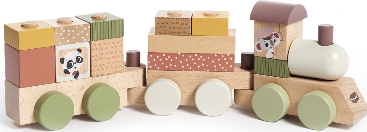 Tiny Love TINY LOVE-DREWNIANE KLOCKI POCIĄG Z WAGONAMI BOHO
