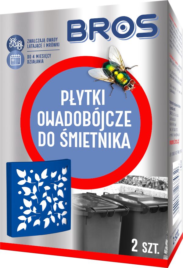 Bros Płytka owadobójcza do śmietnika 2 szt.