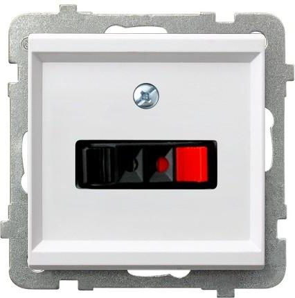 Ospel Gniazdo głośnikowe Sonata pojedyncze biały (GG-1R/m/00)