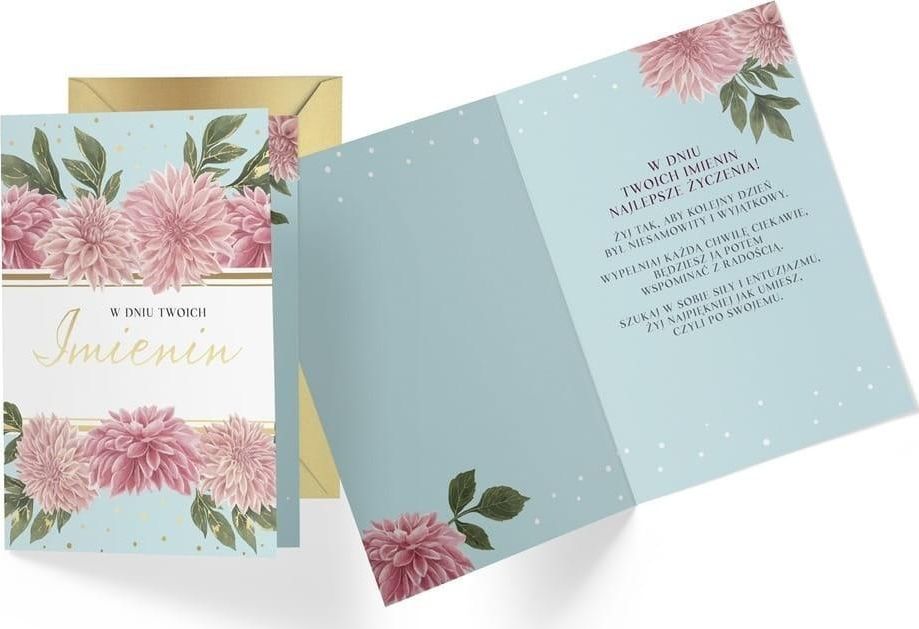 KUKARTKA Karnet B6 PR-255 Imieniny kwiaty