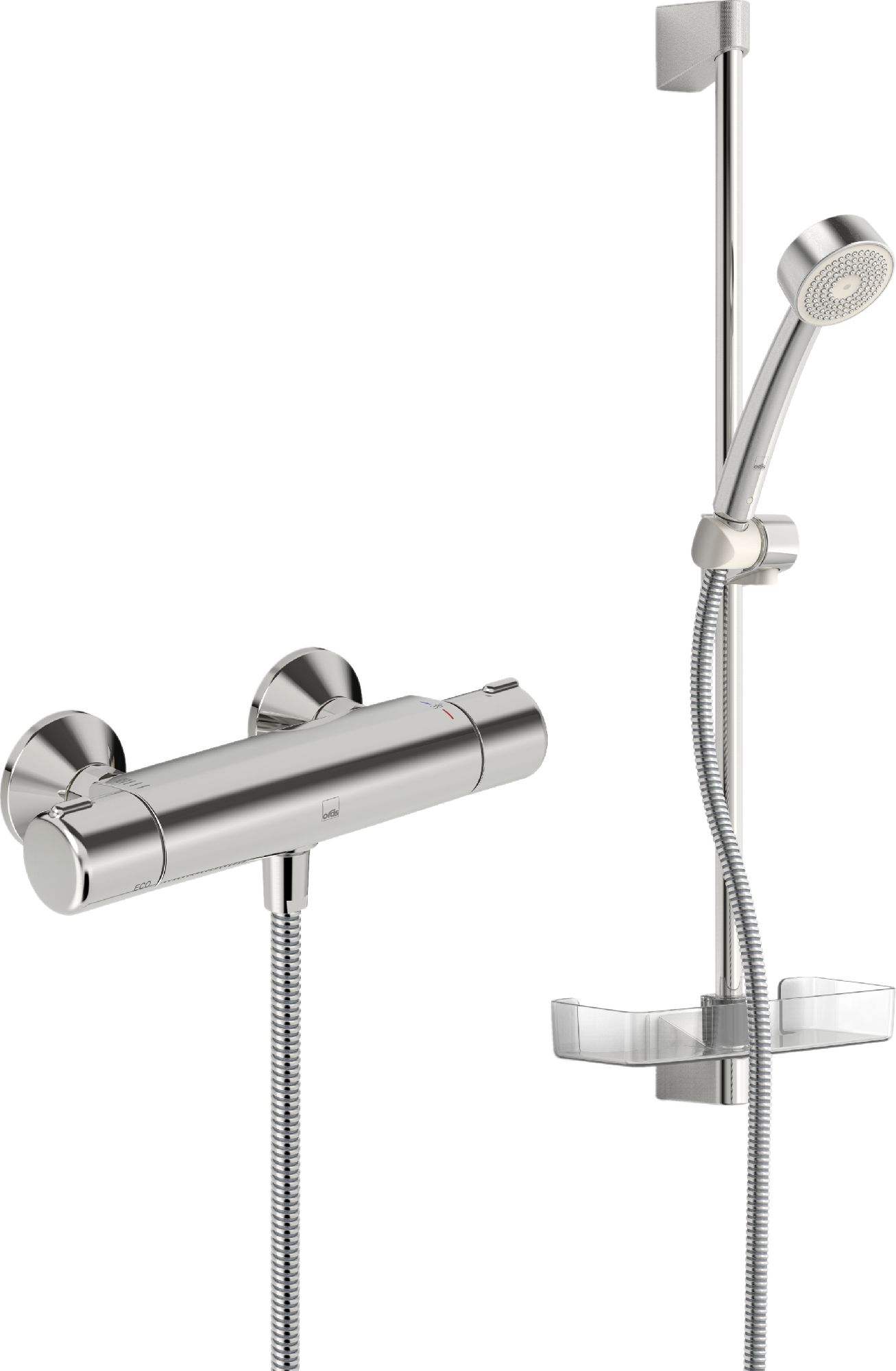 Zestaw prysznicowy Oras Nova przesuwny z baterią termostatyczną chrom (7452U)