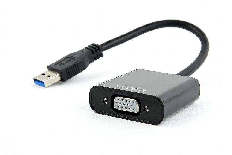 Adapter USB Gembird USB - VGA Czarny (AB-U3M-VGAF-01)