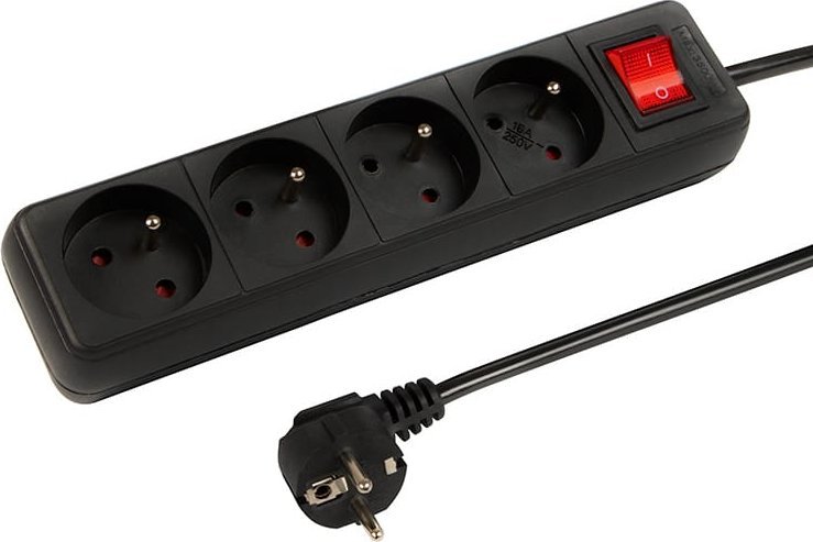 Przedłużacz sieciowy z/u 4x gniazdo 3m z wyłącznik