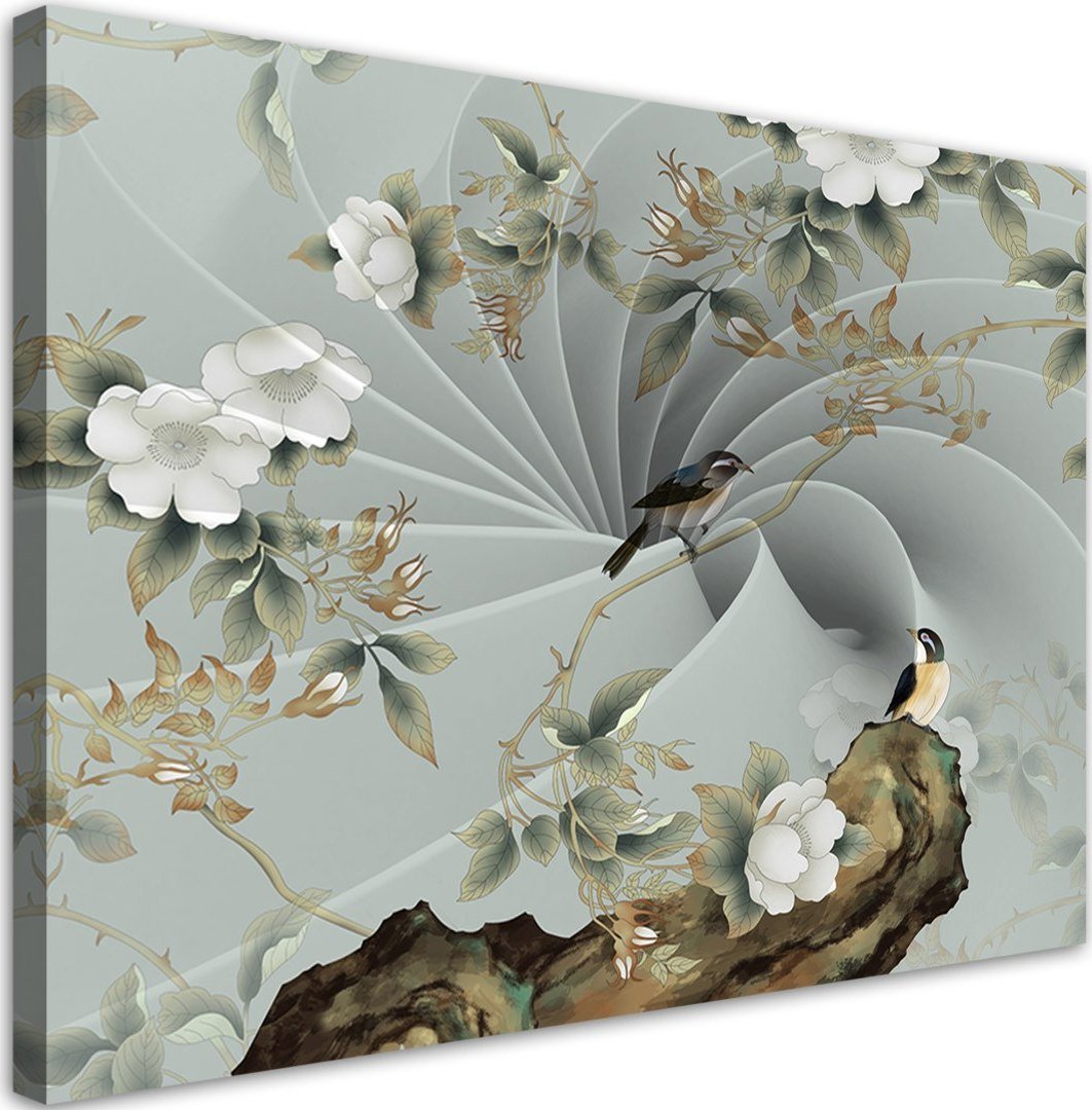 Feeby Obraz na płótnie, Ptak na gałęzi - 120x80