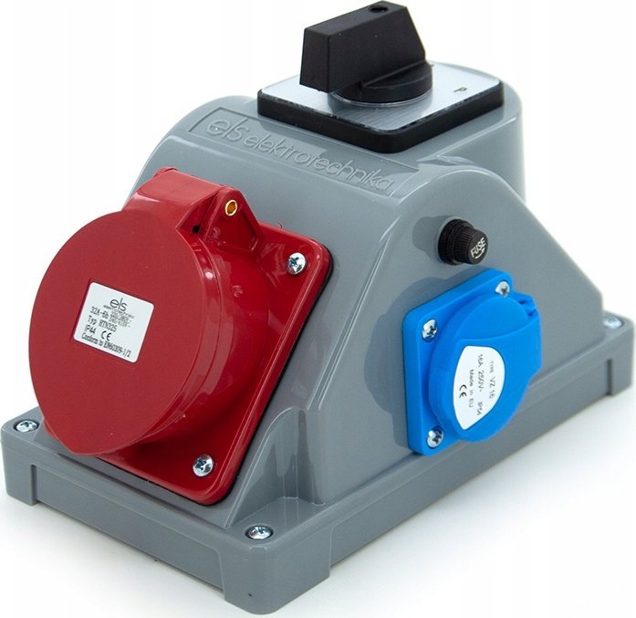 ELS Elektrotechnika Rozdzielnica budowlana typ COMBOPOL 32A/5 + GS 230V + rozłącznik L-0-P, obudowa naścienna / natynkowa, N1T01LP