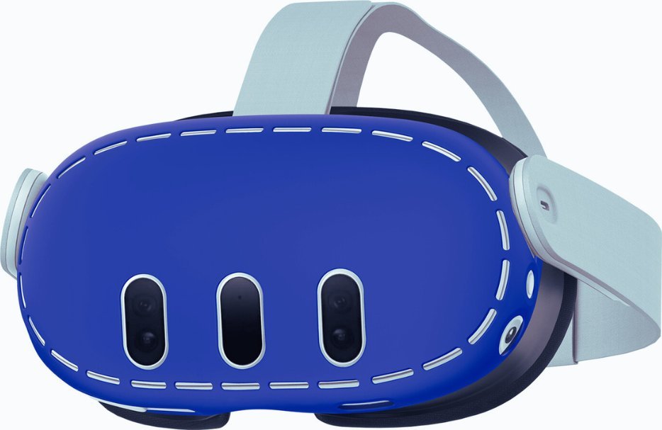 Vortex Virtual Reality Silikonowy pokrowiec na gogle do Meta Quest 3 | Niebieski