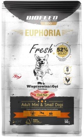 Biofeed Euphoria fresh meat Adult Wieprzowina/gęś XS/S 50gr