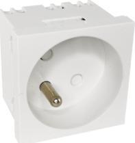 Alantec Modułowe gniazdo elektryczne 2P+Z, 45x45 (PZ016)
