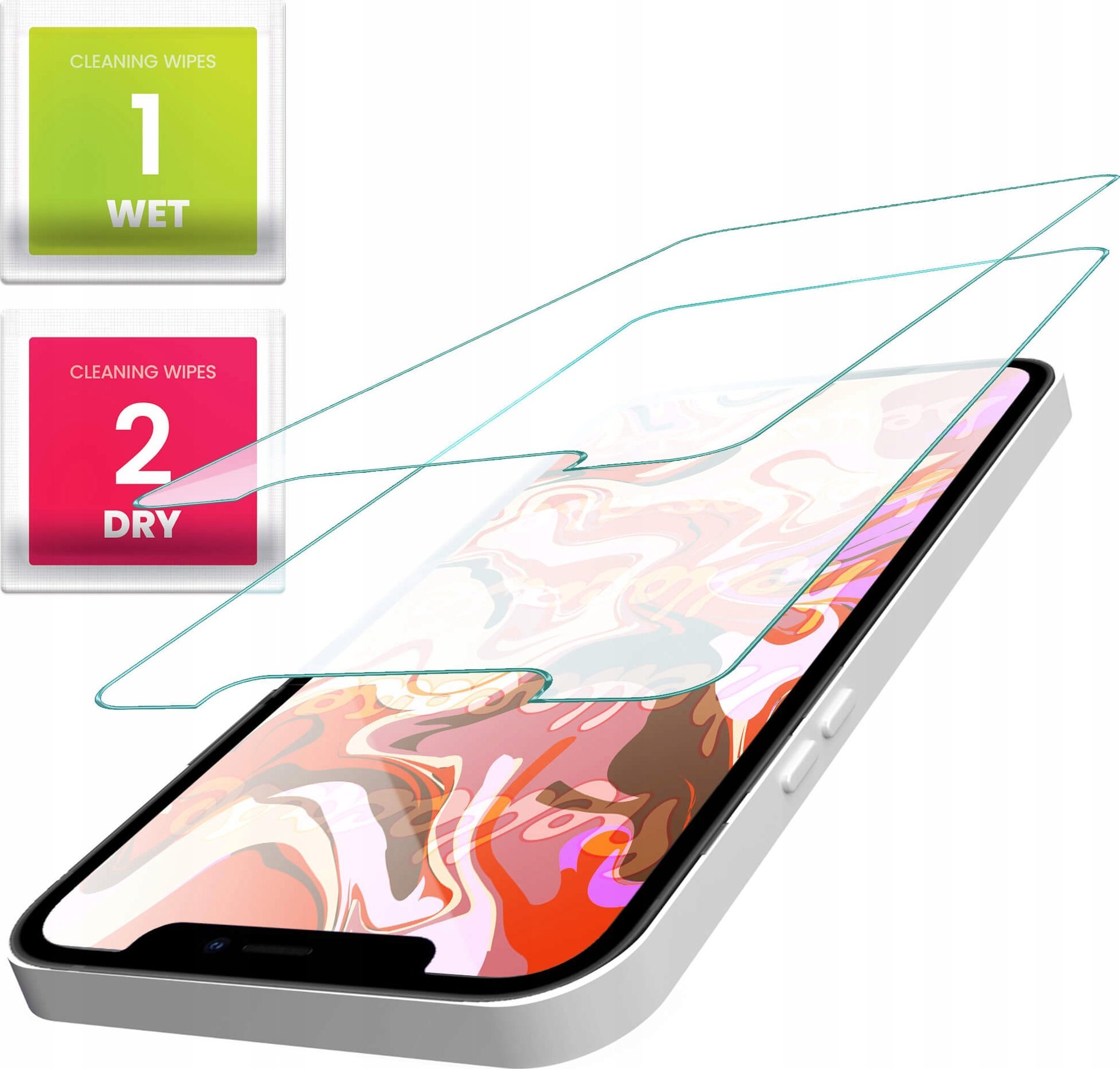 Hello Case 2-PAK Szkło Hartowane do Iphone Xr / 11 (szybka 9H, płaskie 2.5D, ochronne)