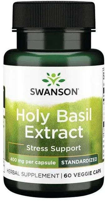 Swanson - Holy Basil Extract, 400mg, 60 vkaps