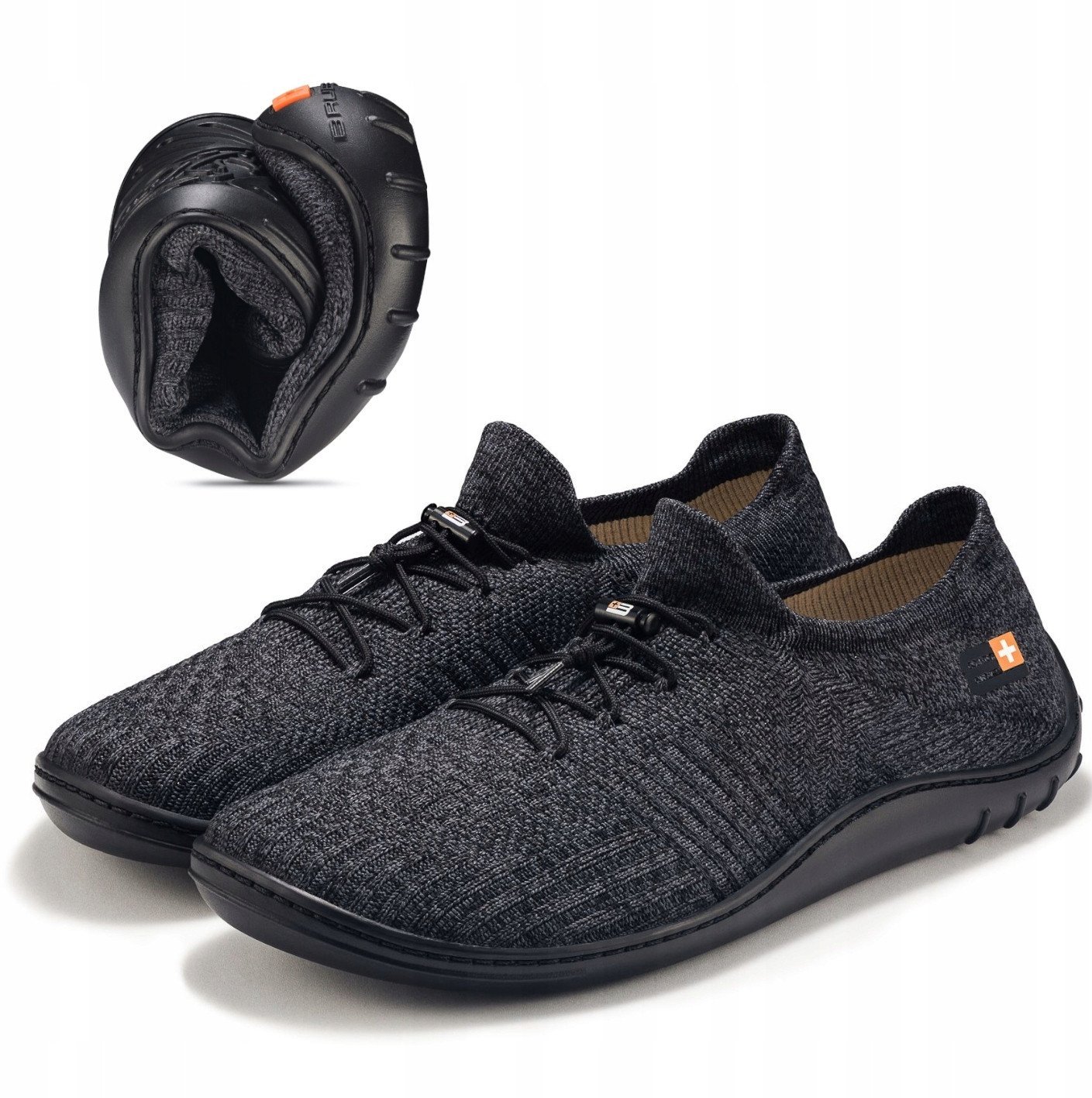 SH5003M Buty męskie Barefoot Merino grafitowy/czarny 45