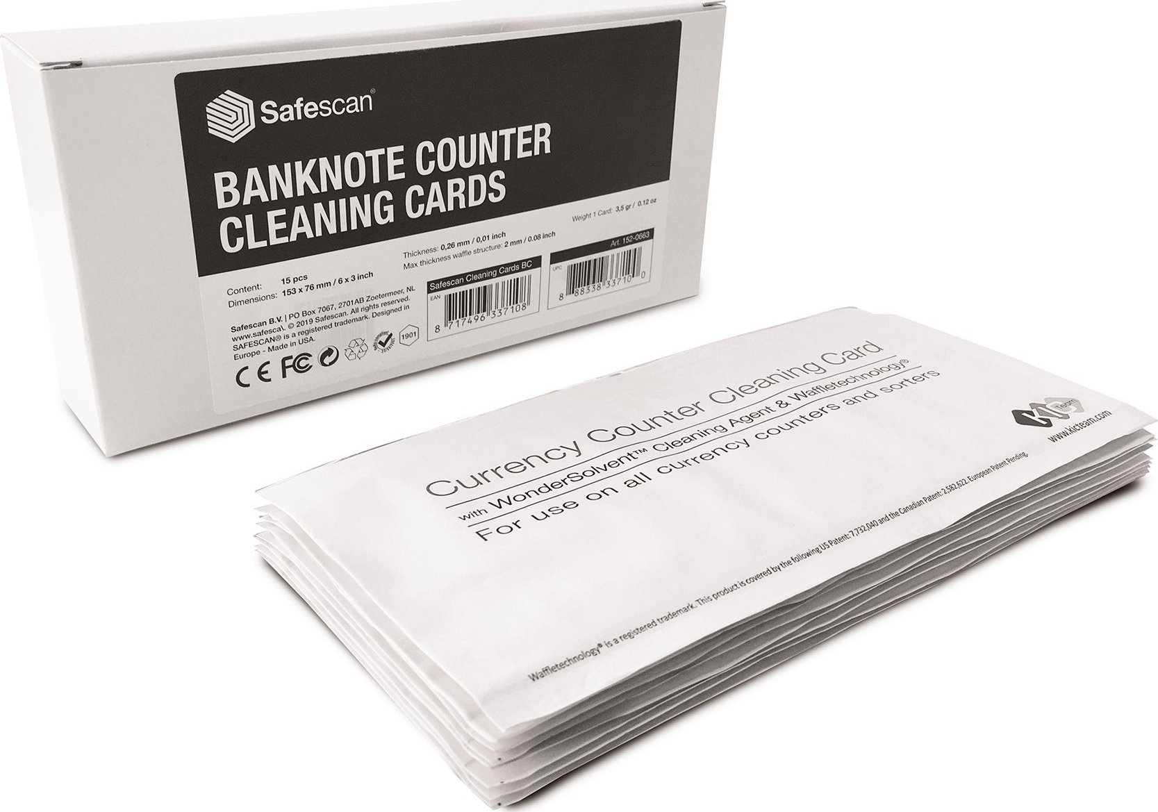 SafeScan Karty Czyszczące Do Liczarek (15 Szt.)