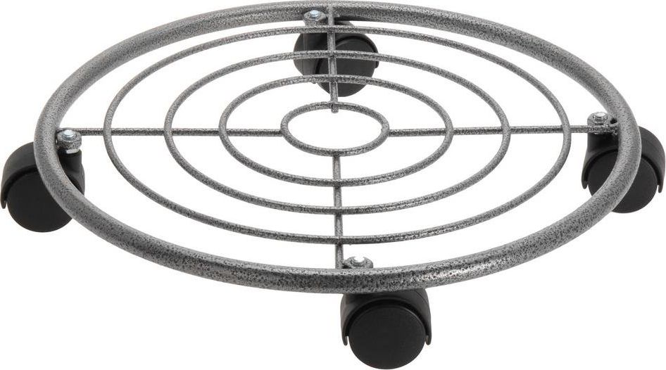 ProGarden Podstawka pod donicę na kółkach okrągła metalowa