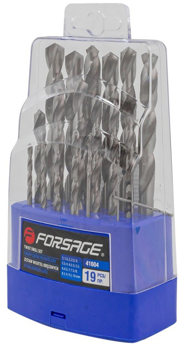 Wiertła do metalu drewna 19 el zestaw