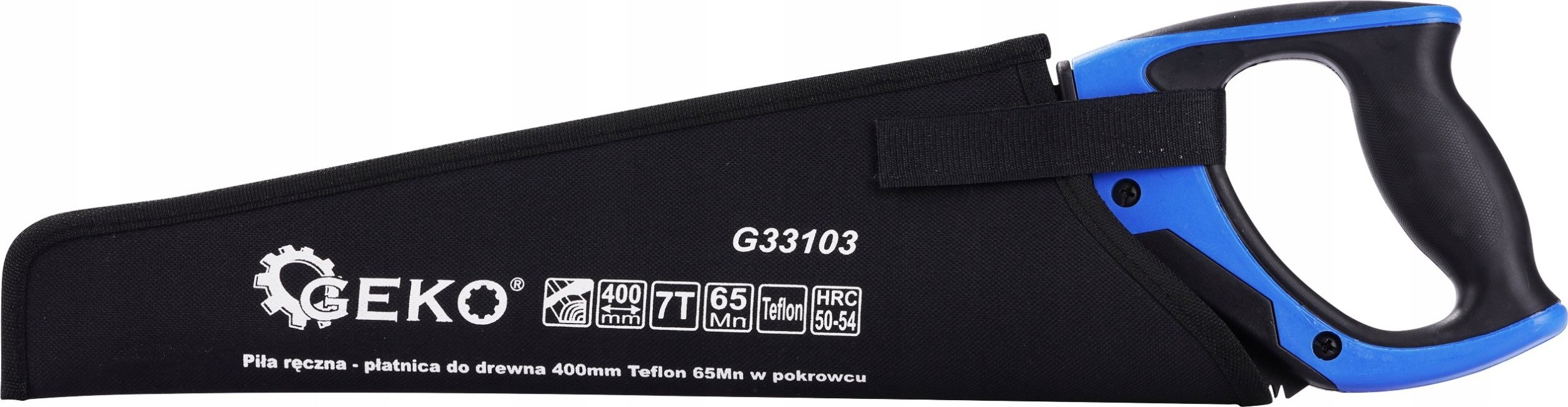 Geko Piła ręczna - płatnica do drewna 400mm Teflonowa 65Mn w pokrowcu (8/32)