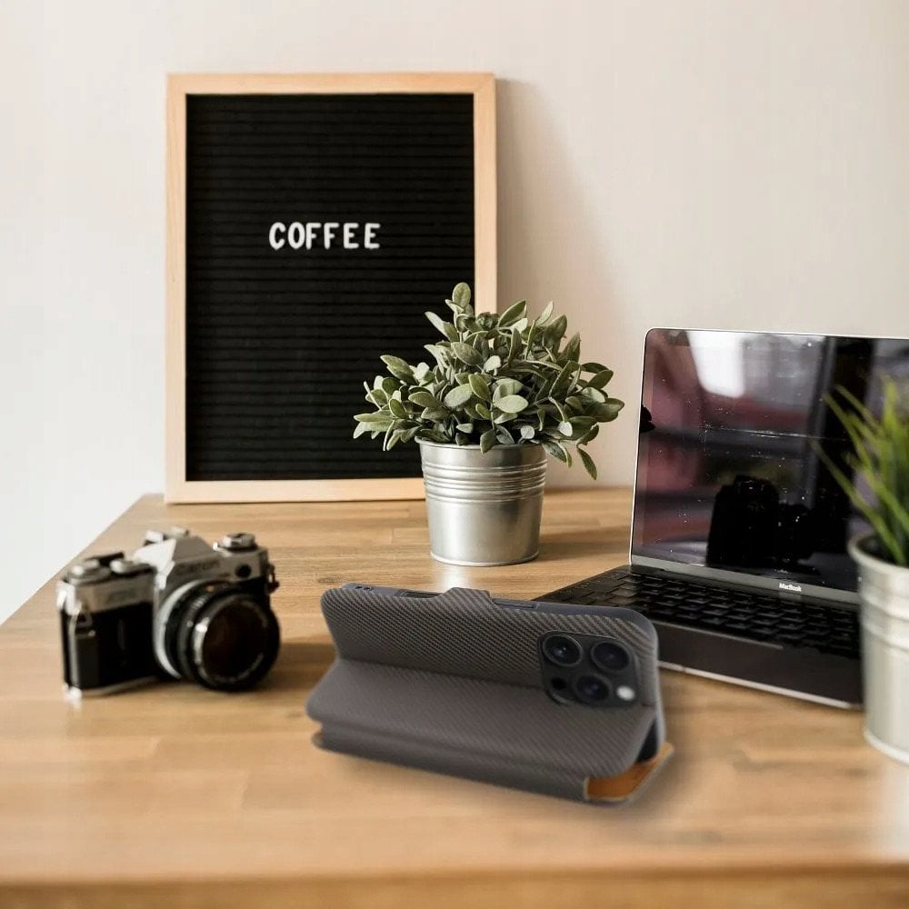 Kabura FOLIO Side Magnet do IPHONE 16 brązowy