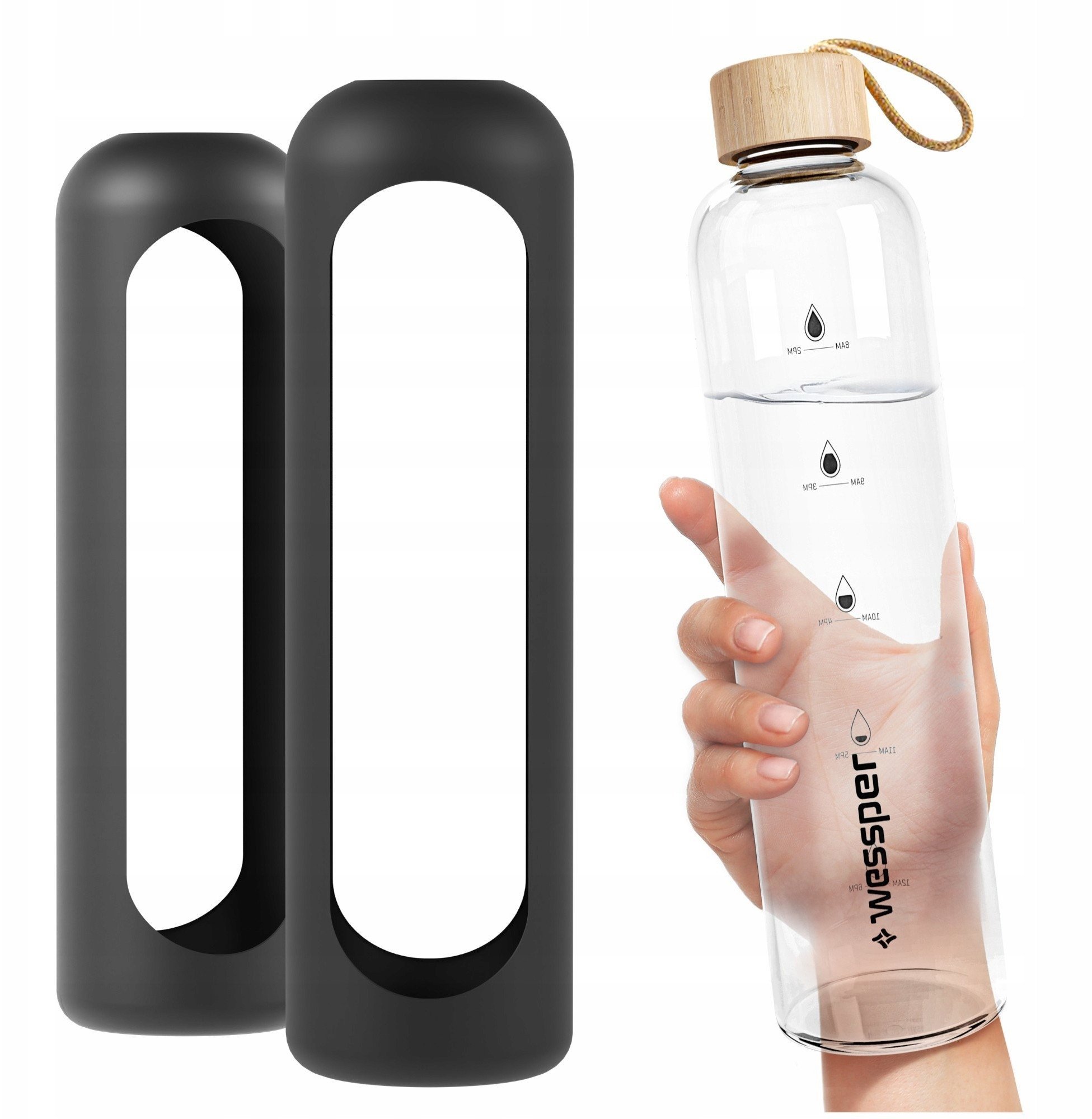 Silikonowa nakładka dla WE260 1000ml Wessper B1 Borosilicate Black (SS-BK-WES260-NEW)