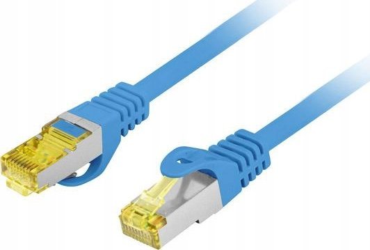 Lanberg Patchcord S/FTP kat.6A 5m LSZH CU fluke passed niebieski