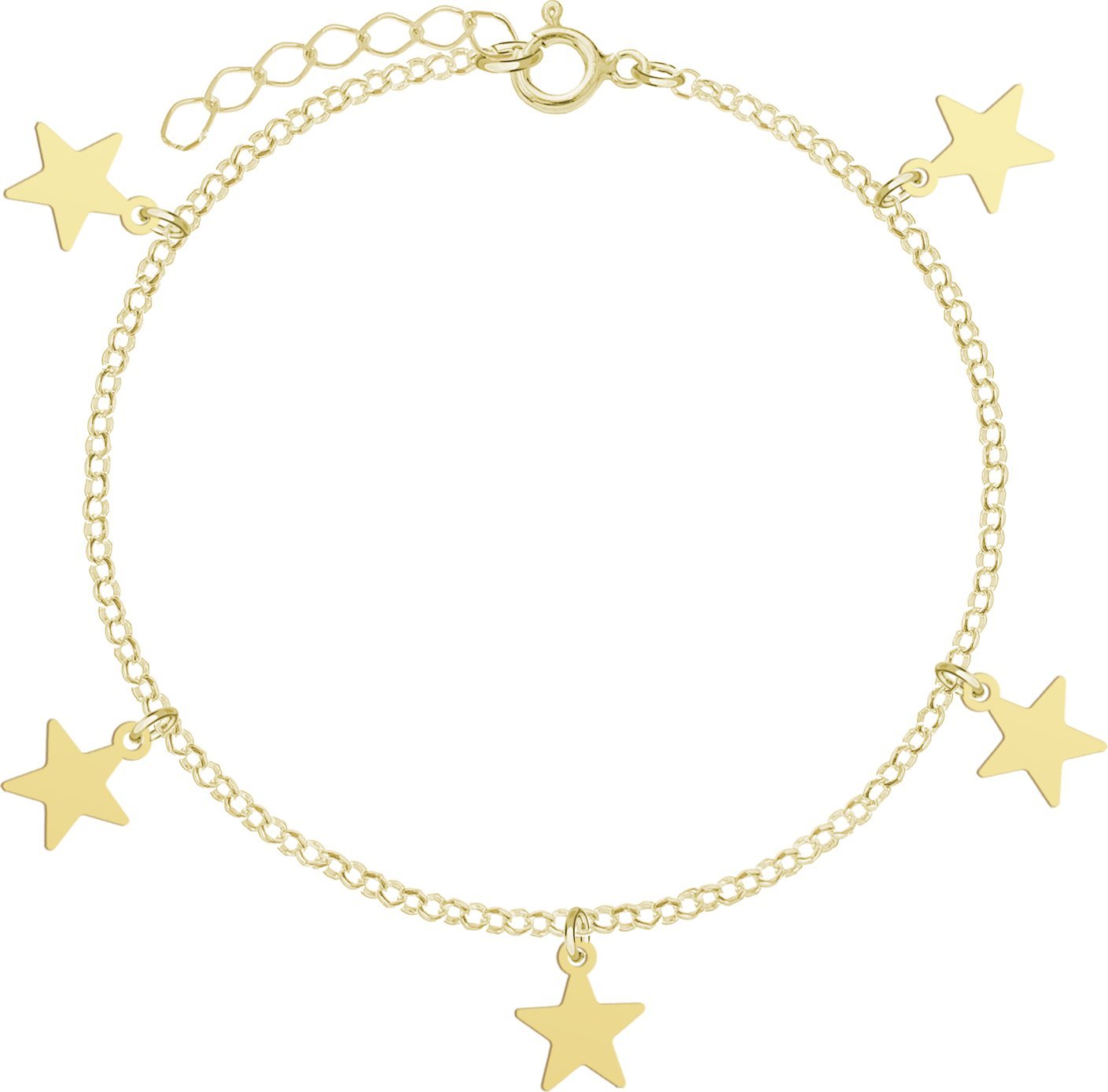 Radziszewska Jewellery Bransoletka Pozłacana z gwiazdkami Boże Narodzenia