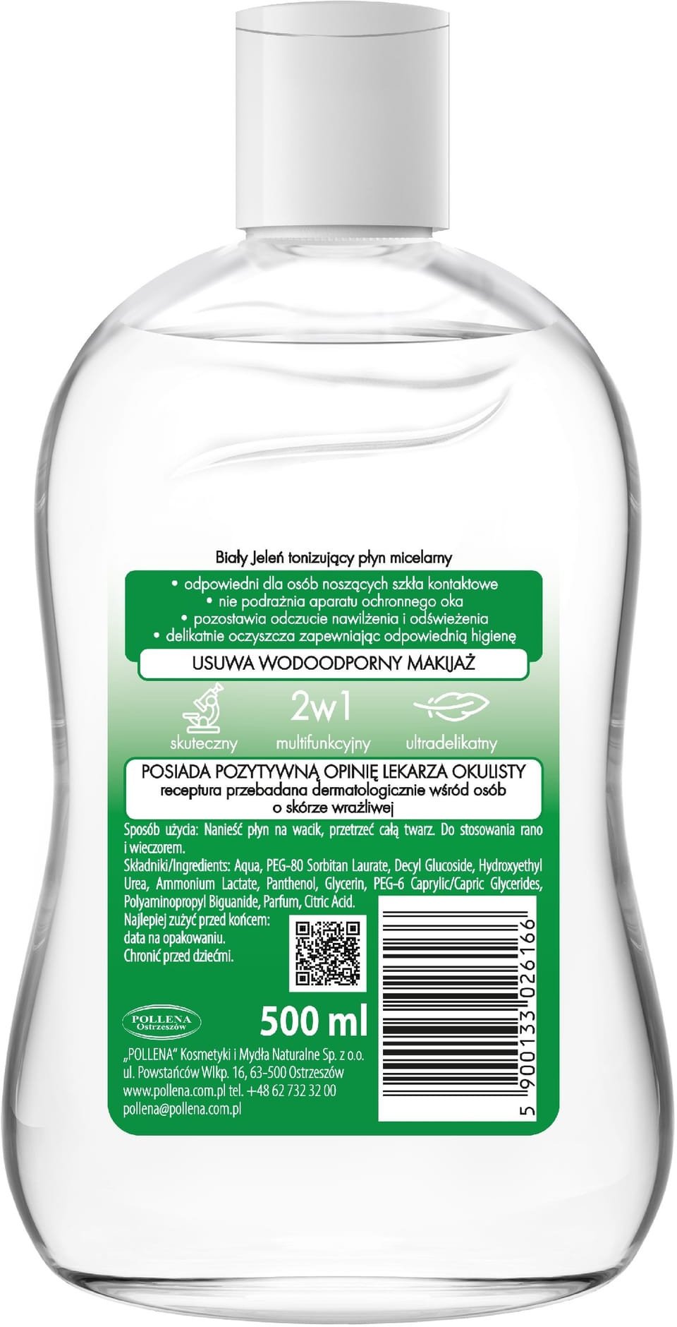 BIAŁY JELEŃ Tonizujący płyn micelarny 500 ml