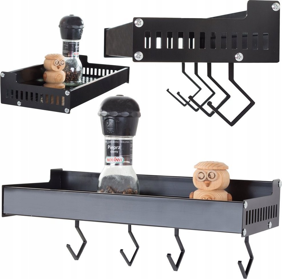 Verk PÓŁKA KUCHENNA WISZĄCA ŚCIENNA PRZYPRAWY WIESZAK