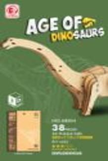 Zestaw Drewniane Puzzle 3D Model Dinozaur Diplodok Składanie 38 Elementów