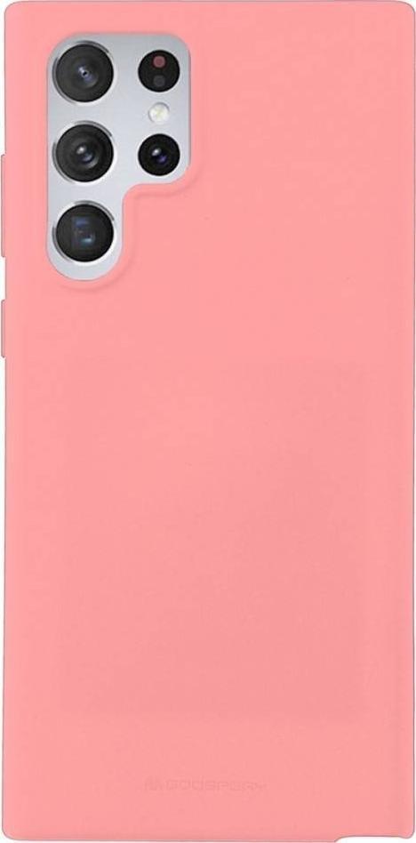 Mercury Goospery Etui SAMSUNG GALAXY S22 ULTRA Matowy Silikon Mercury Soft Jelly jasny róż