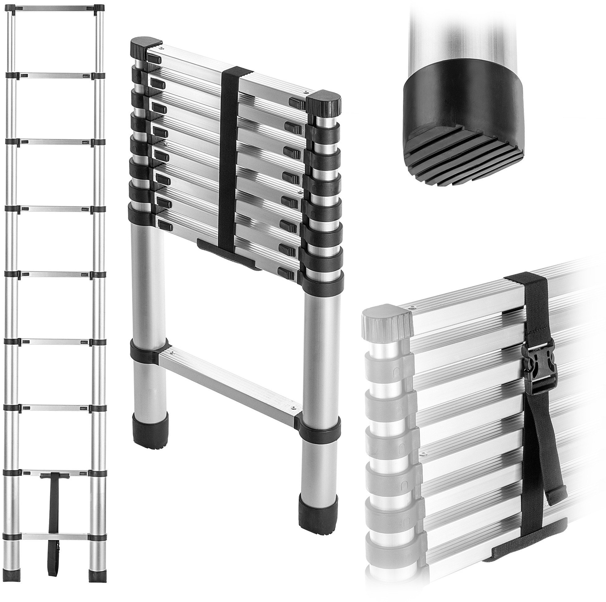 KADAX Drabina alu teleskopowa HOME 2.6m 9 szczebli