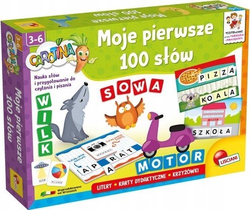 Lisciani Zestaw edukacyjny Carotina Moje pierwsze 100 słów