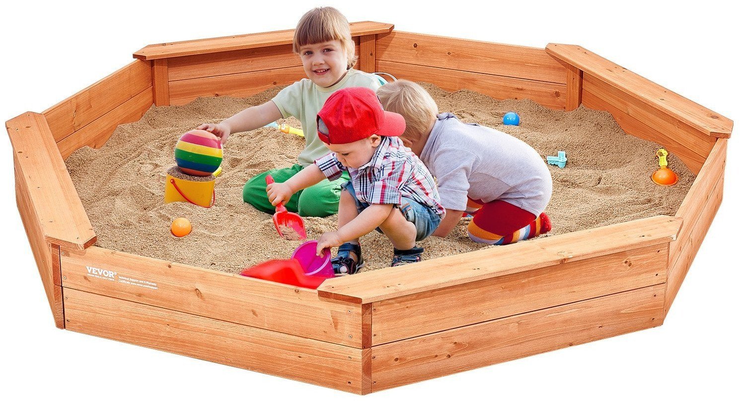 Vevor Piaskownica ośmiokątna z pokrywą 192 x 192 cm