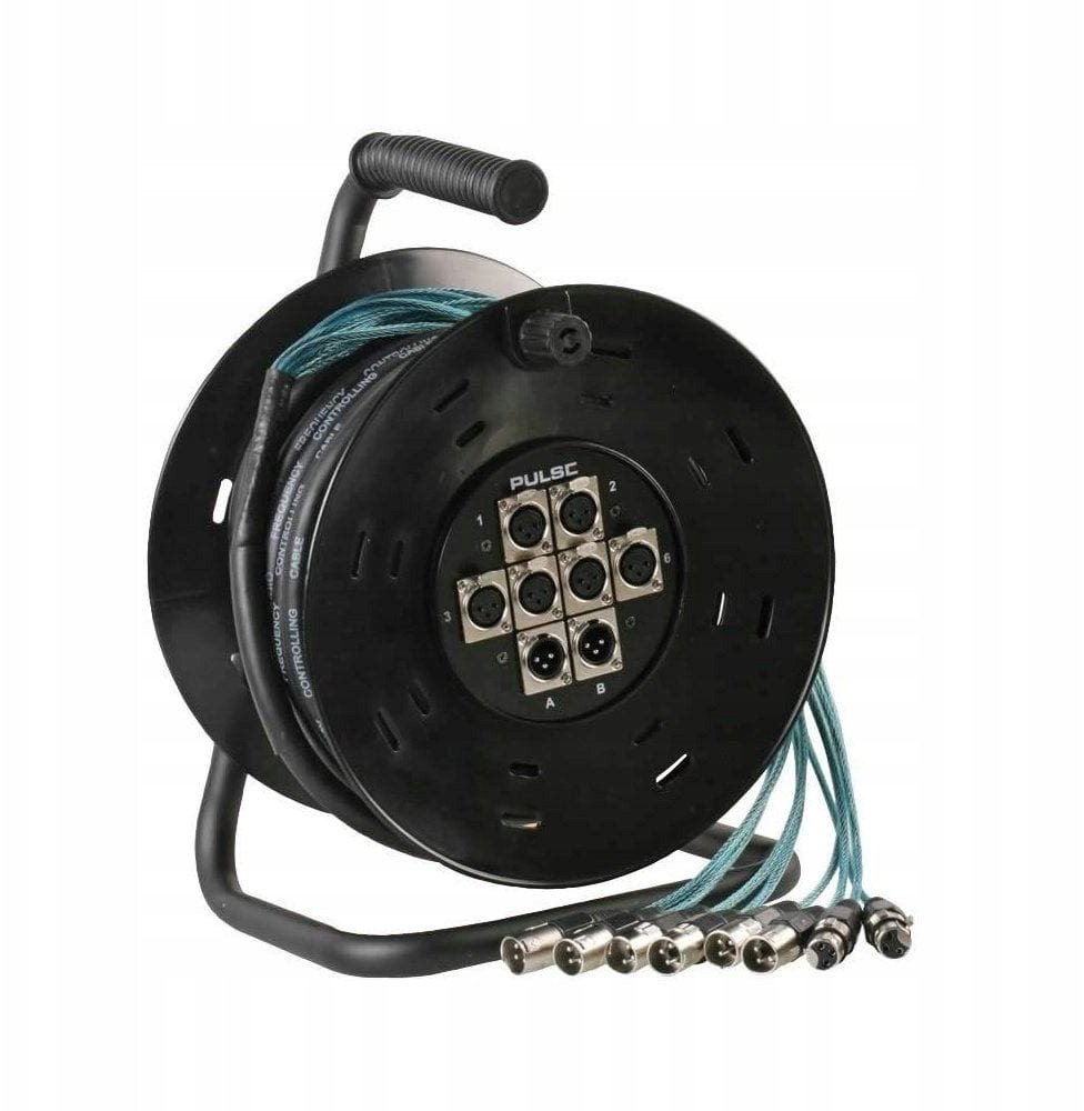 Kabel Pulse PLS00406 8-kanałowy kabel wielożyłowy 6/2 XLR stage box z bębnem 15m