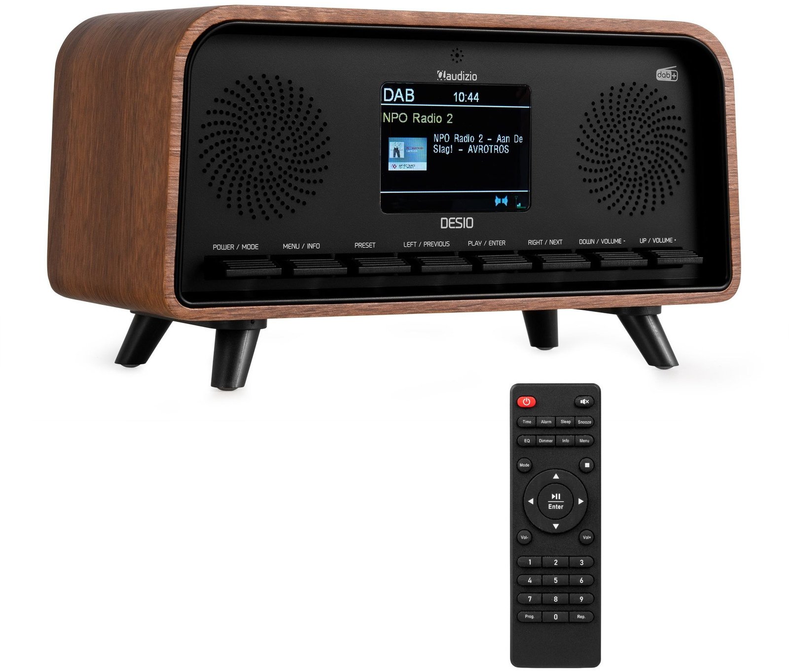 Radio Audizio Radio DAB+ i FM w stylu retro Desio ciemne drewno one size