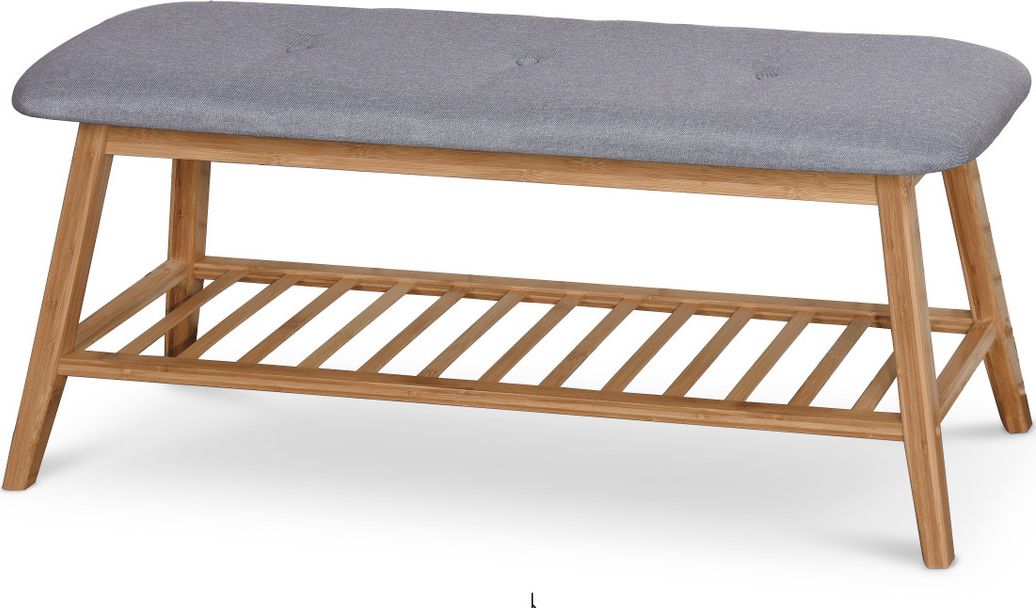 Halmar Stojak na buty ST-15 szary/naturalny