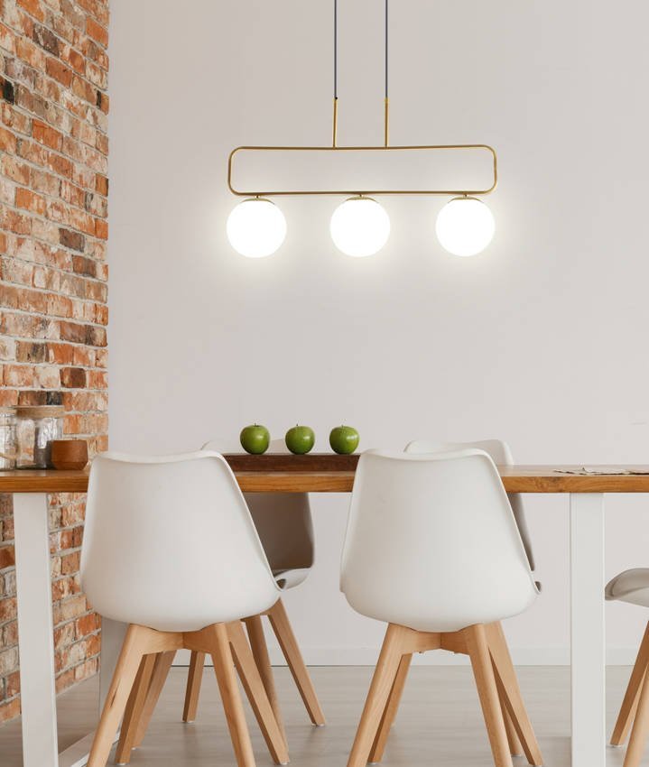 Lampa wisząca Candellux Lampa wisząca mosiądz biała 3xG9 Jove 33-01573