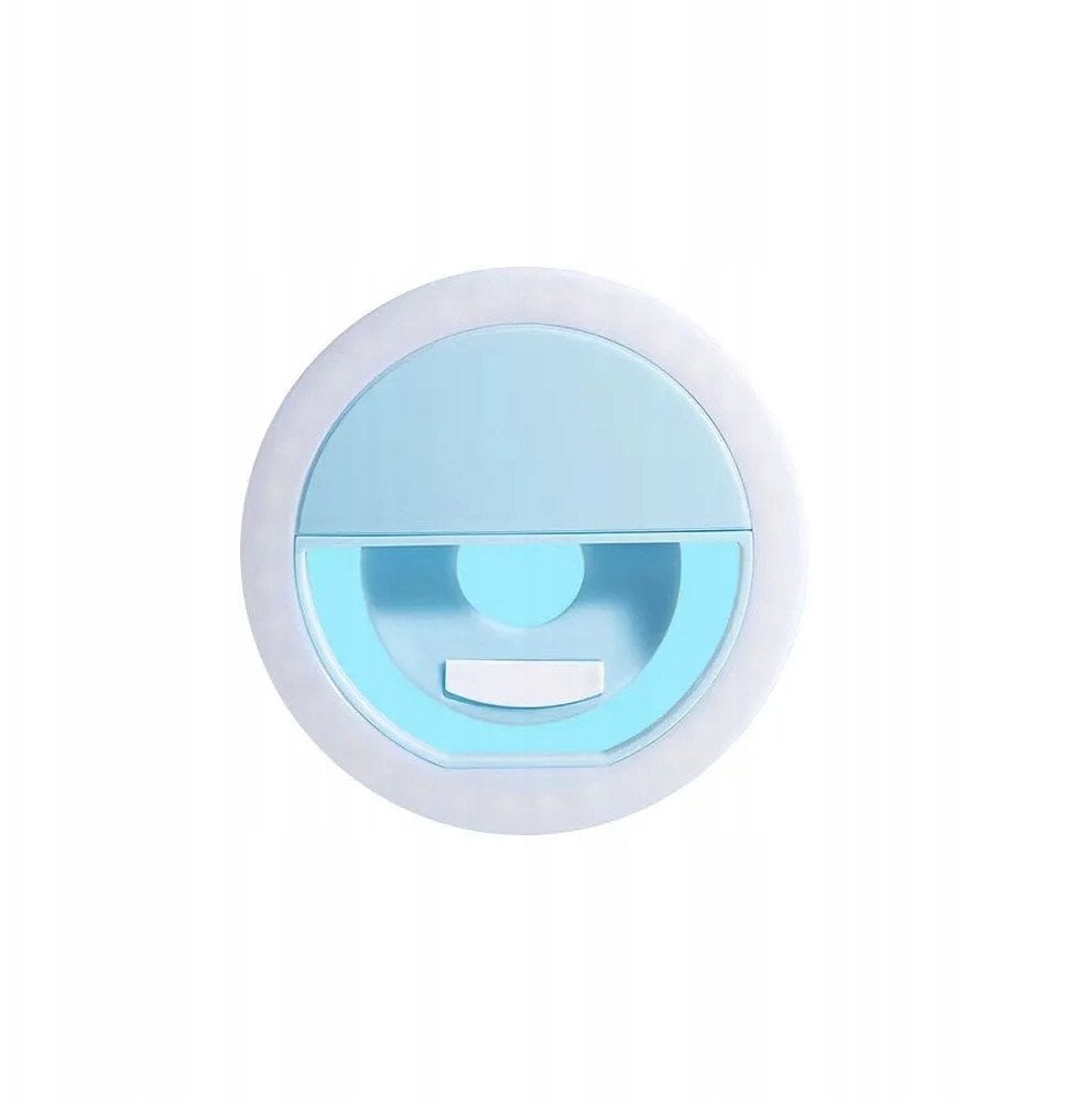 Lampa LED Ring do selfie na telefon RK-12 niebieska