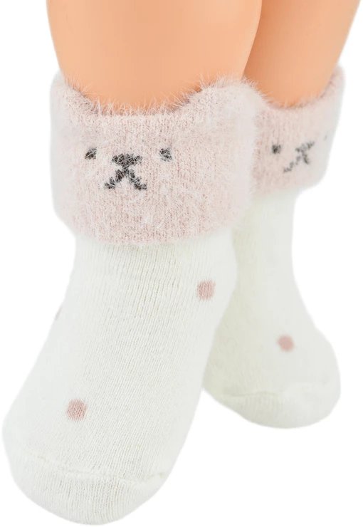 Skarpetki niemowlęce z puszystym ściągaczem wywijane 6-12m SF026-G-01-A