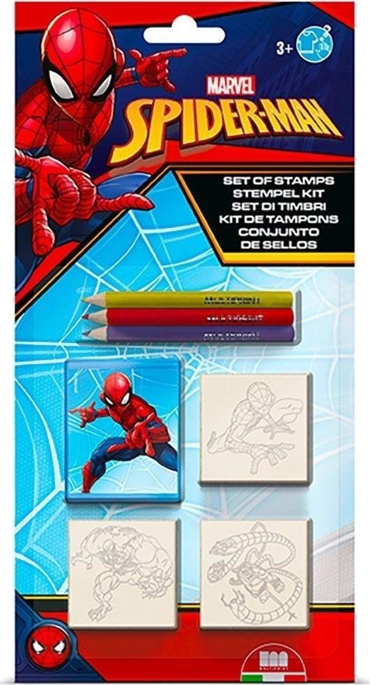 Multiprint MULTIPRINT SPIDERMAN PIECZĄTKI BLISTER 3 SZT
