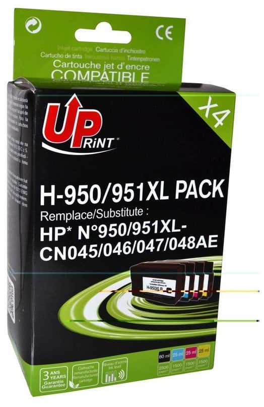 Tintes kārtridžs UPrint HP 950XLBk/951XL C/M/Y Multipaka