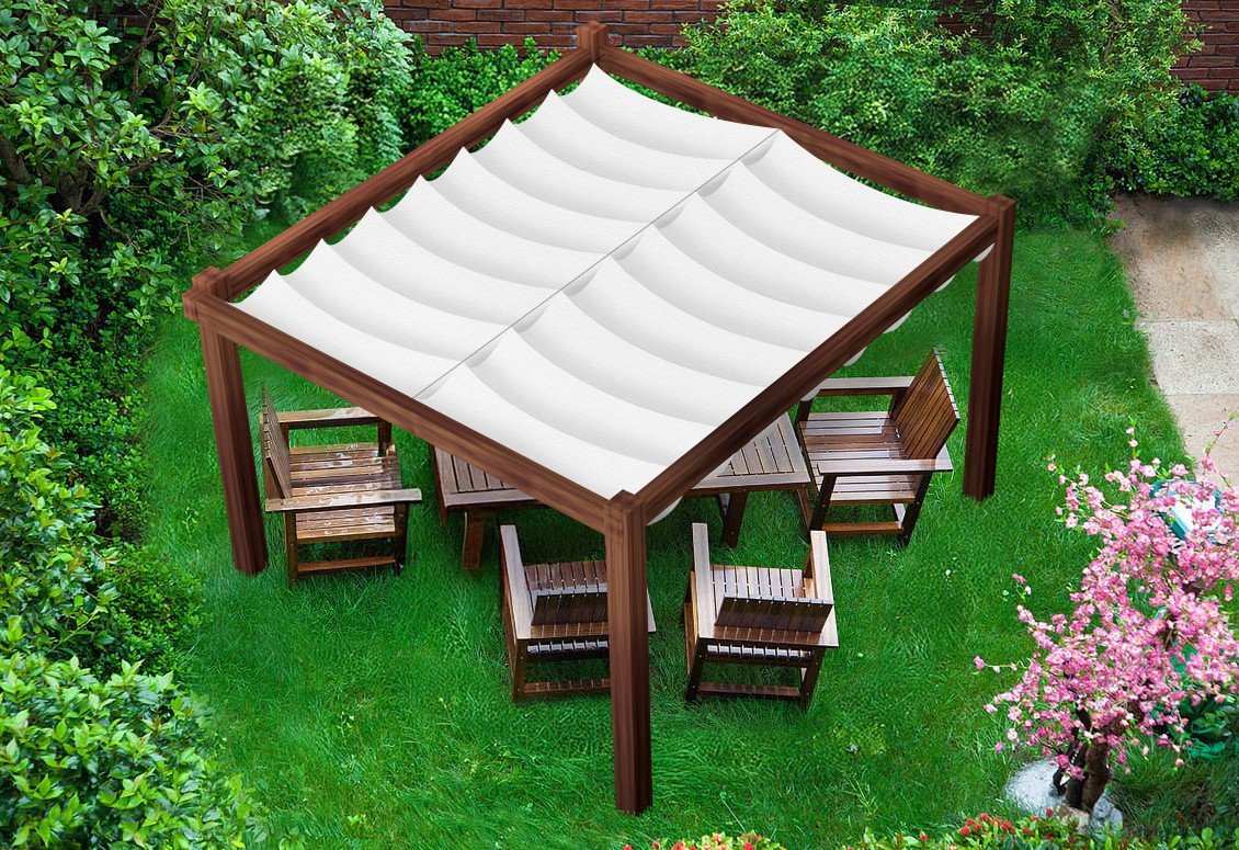 Żagiel wodoszczelny rozsuwany 3x5 - Biały