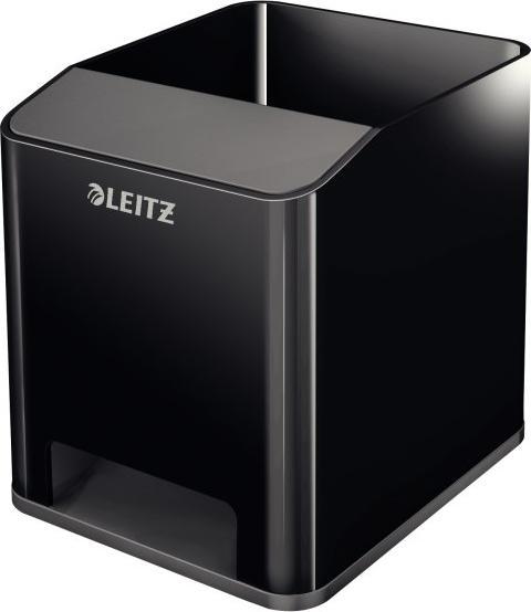 Leitz Kubek na długopisy LEITZ WOW czarny ze wzmacniaczem dźwięku 53630095