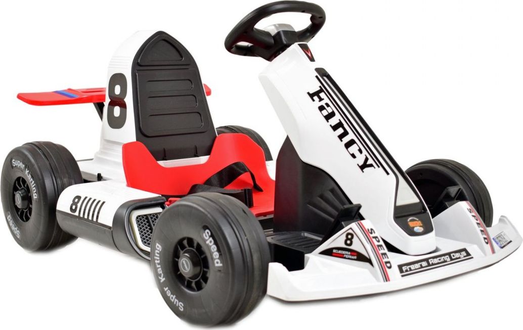 Import SUPER-TOYS SZYBKI GOKART FANCY NA AKUMULATOR 12V, REGULOWANA - ROZSUWANA RAMA, SUPER ZABAWABDQ-8